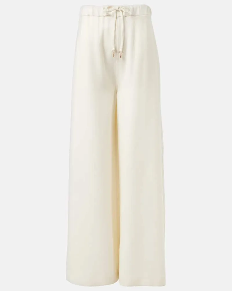Gabriela Hearst Pantaloni a palazzo Gelos in jacquard Bianco