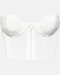 Nensi Dojaka Bridal - Bustier in crêpe Bianco