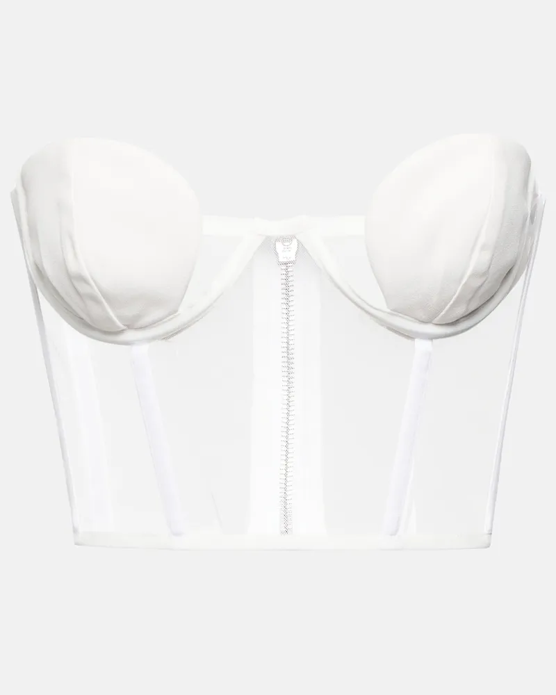 Nensi Dojaka Bridal - Bustier in crÃªpe Bianco