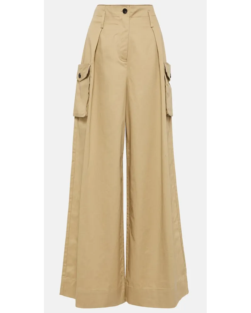 Co Pantaloni cargo a gamba larga in twill Beige