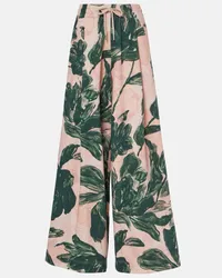 Dries van Noten Pantaloni sportivi in jersey di cotone Verde