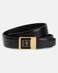 Saint Laurent Cintura La 66 in pelle Nero