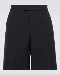 Alexander McQueen Shorts in cotone, lana e mohair Nero