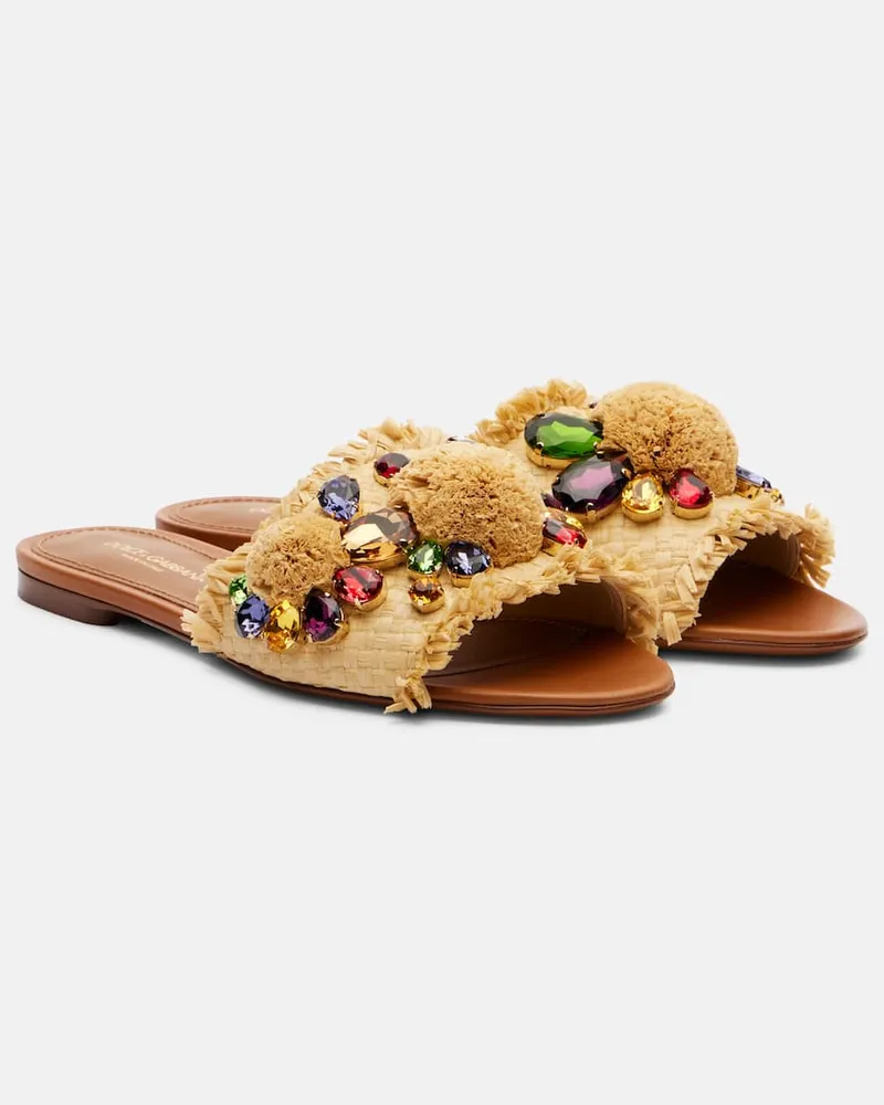 Dolce & Gabbana Sandali con pietre Beige