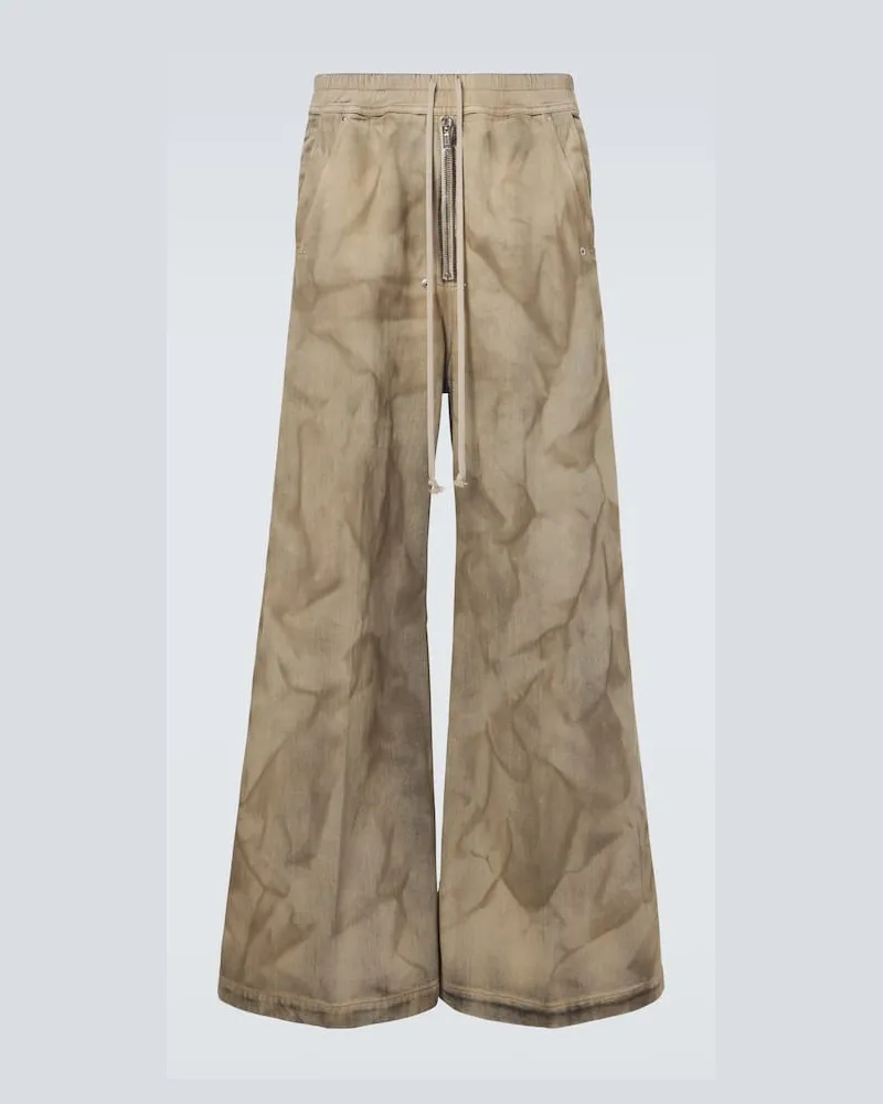 Rick Owens Pantaloni Bela in cotone con stampa Beige