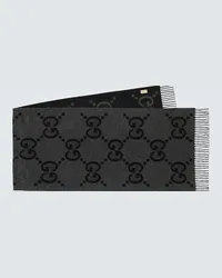 Gucci Sciarpa in cashmere jacquard GG Nero