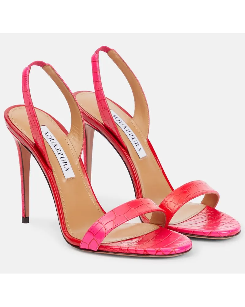 Aquazzura Sandali So Nude 105 in pelle stampata Rosa
