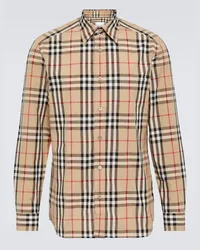 Burberry Camicia Caxton in cotone a quadri Beige