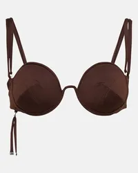 Jacquemus Top bikini Le Haut Aouro Marrone