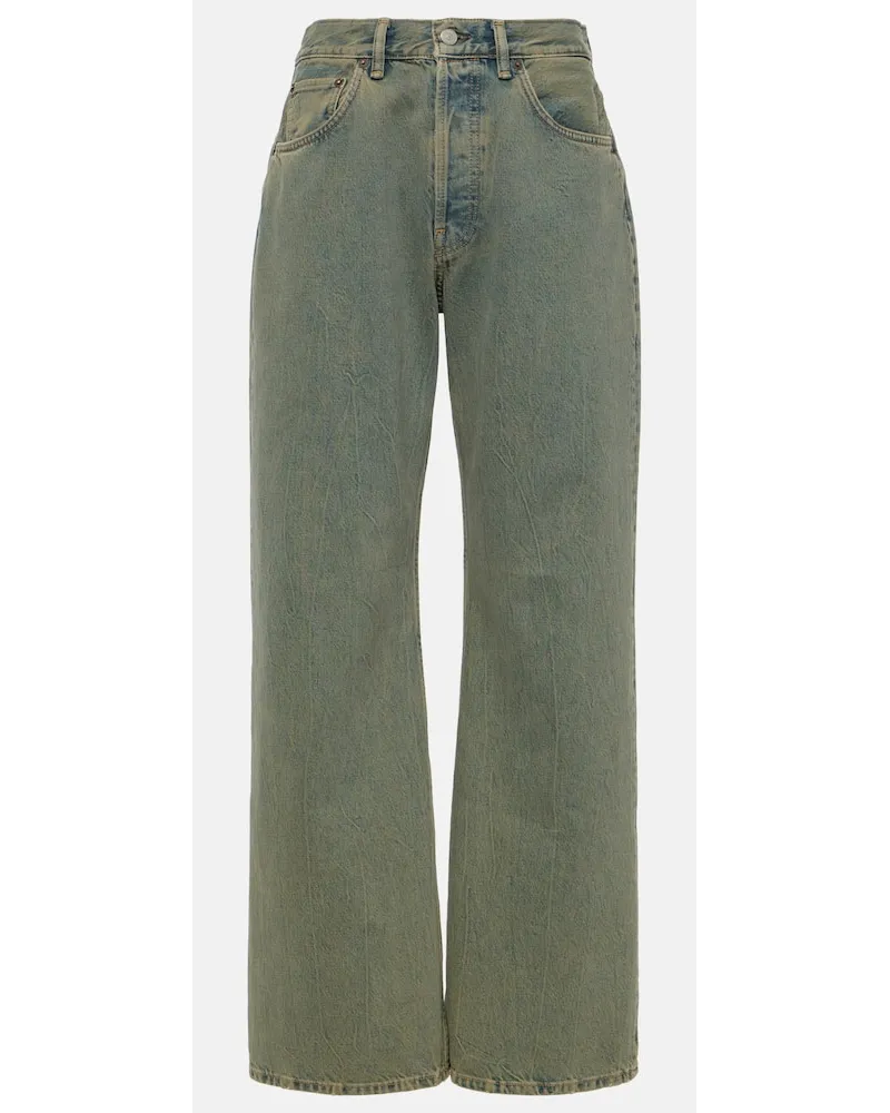 Acne Studios Jeans a gamba larga 2021F a vita media Blu