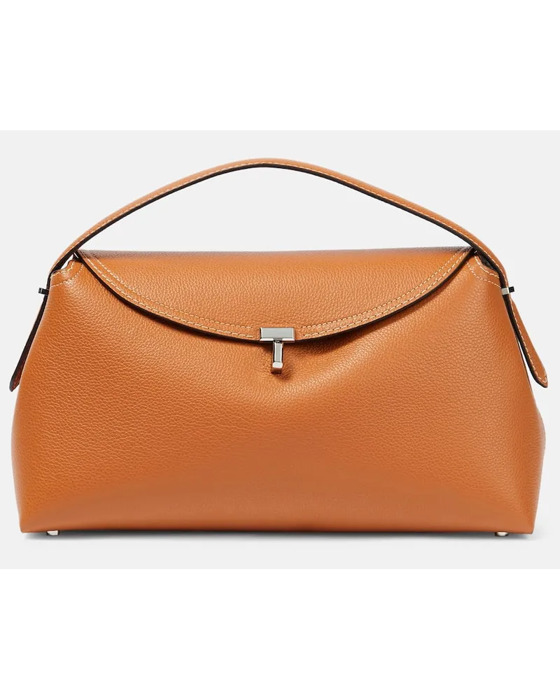 Totême Borsa T-Lock Medium in pelle Marrone