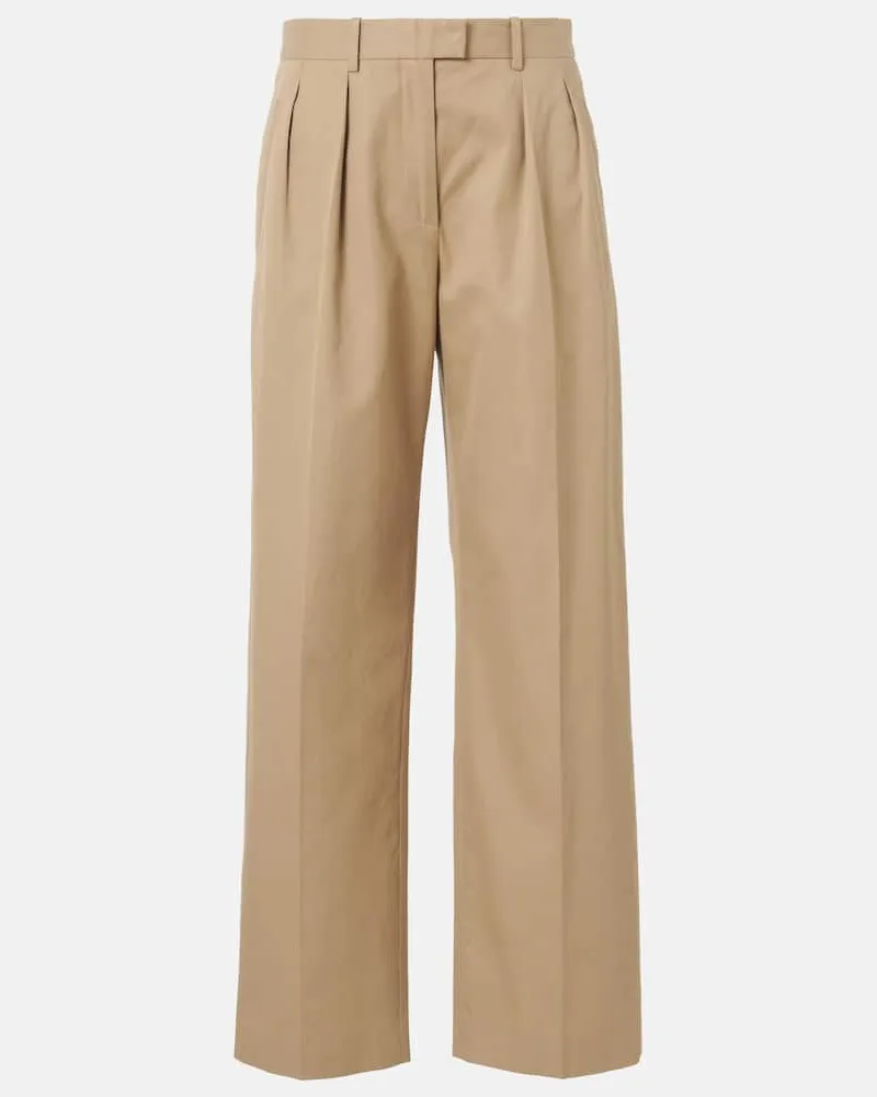 The Row Pantaloni a gamba larga Alfidis Beige