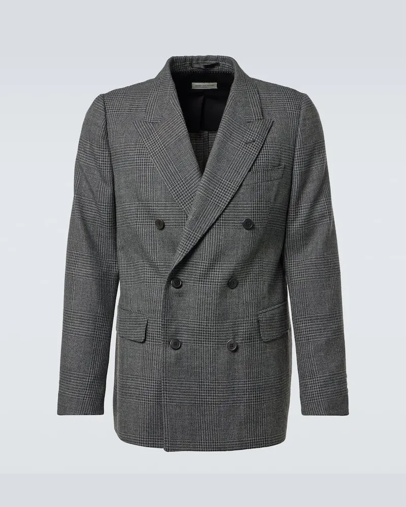 Dries van Noten Blazer doppiopetto in lana Grigio