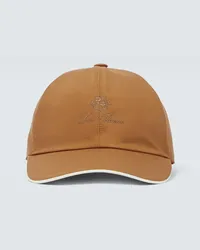 Loro Piana Cappello da baseball ricamato Marrone