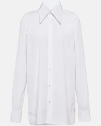 Maison Margiela Camicia in popeline di cotone Bianco