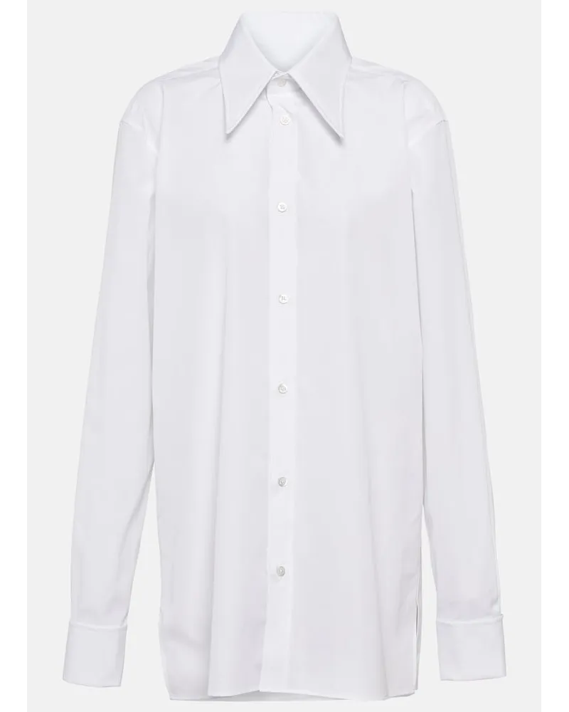 Maison Margiela Camicia in popeline di cotone Bianco