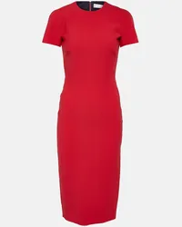 Victoria Beckham Abito midi in crêpe Rosa