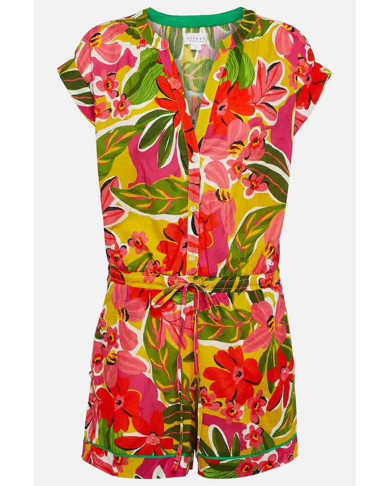Velvet Jumpsuit Pam in cotone con stampa Multicolore