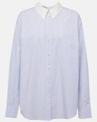 Acne Studios Camicia in cotone a righe Bianco