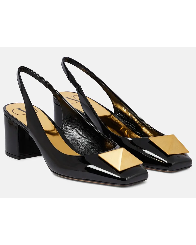 Valentino Garavani Pumps slingback One Stud in vernice Nero