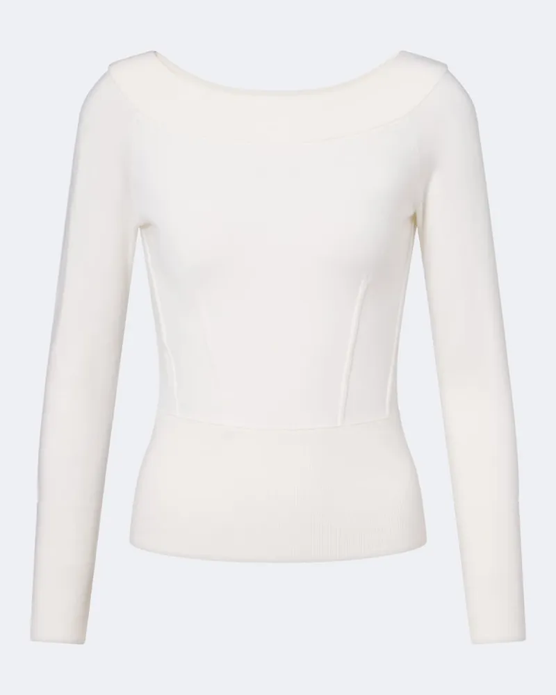Max Mara Pullover in misto lana Bianco