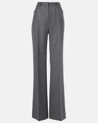 Tom Ford Pantaloni bootcut in twill di lana Grigio