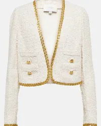 Giambattista Valli Giacca cropped in tweed Bianco