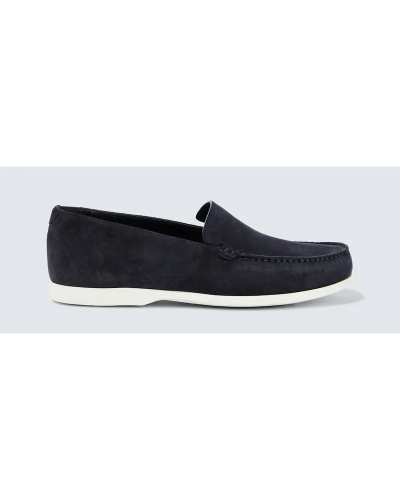 Manolo Blahnik Mocassini Monaco in suede Blu