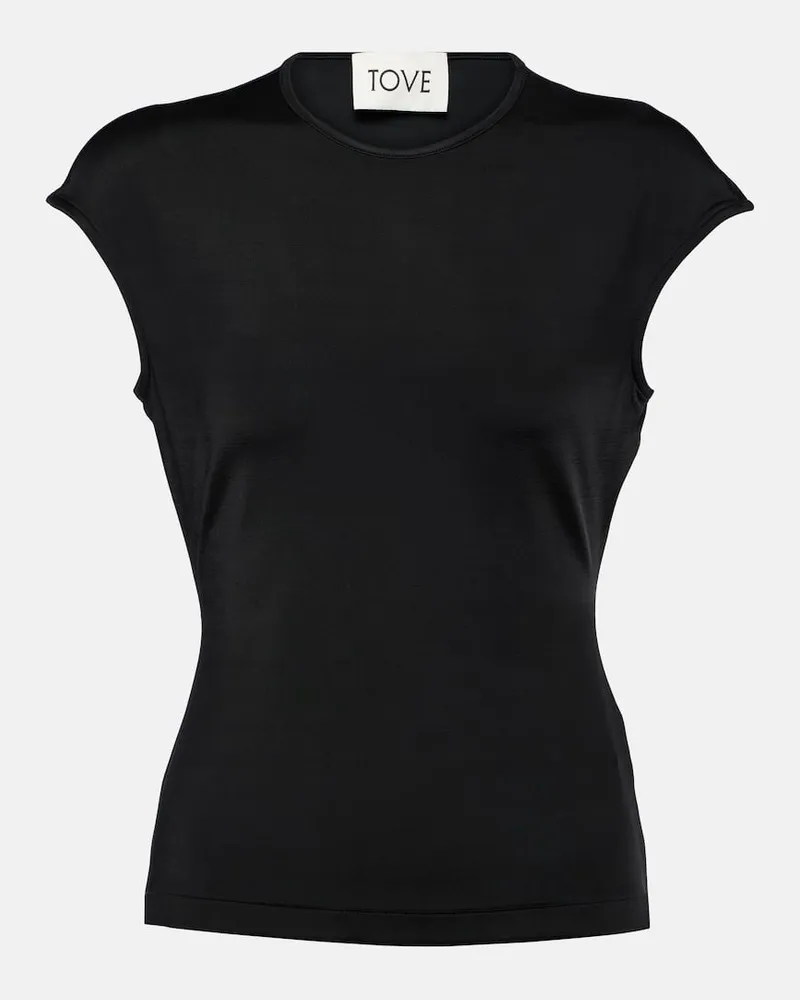 TOVE Top Deca in jersey Nero