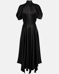 Stella McCartney Abito midi in raso Nero