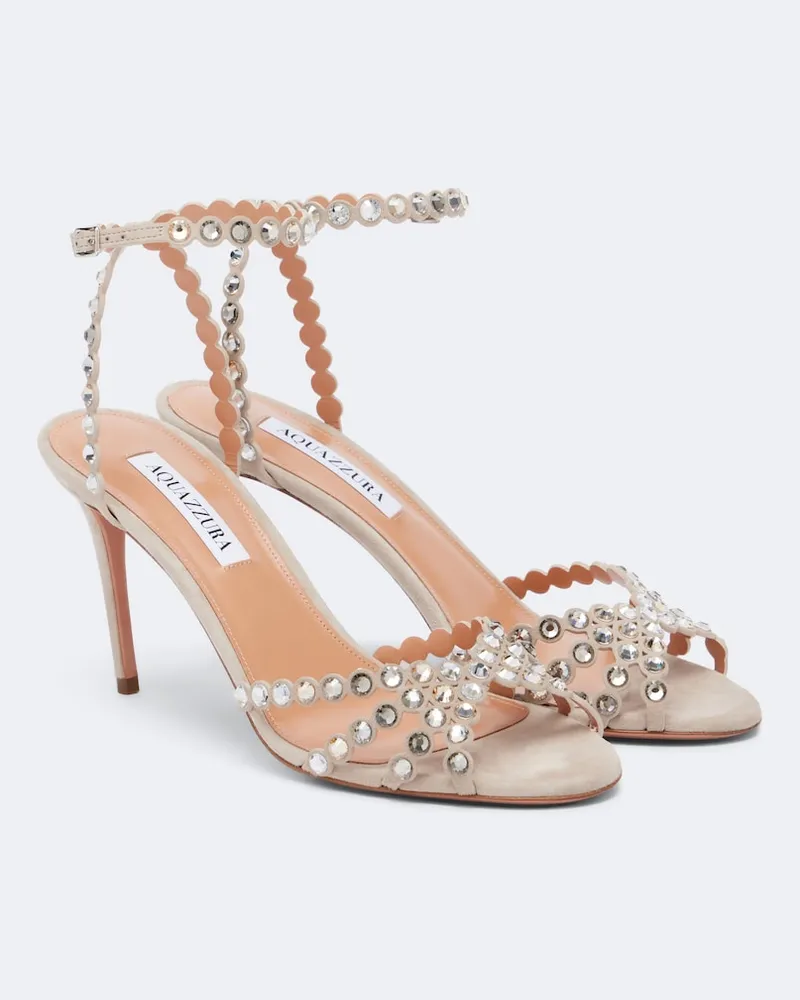 Aquazzura Sandali Tequila in suede Grigio