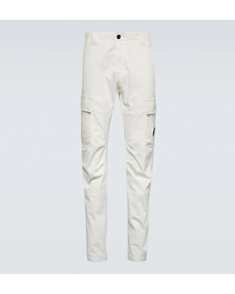 C.P. Company Pantaloni cargo in rasatello di cotone Bianco
