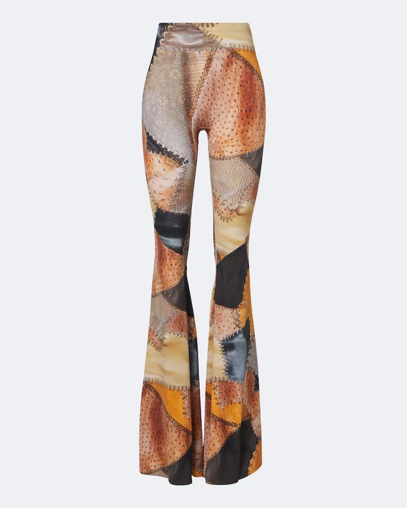 Roberto Cavalli Pantaloni flared  con stampa Multicolore