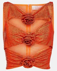 Giuseppe di Morabito Top cropped con cut-out Arancione