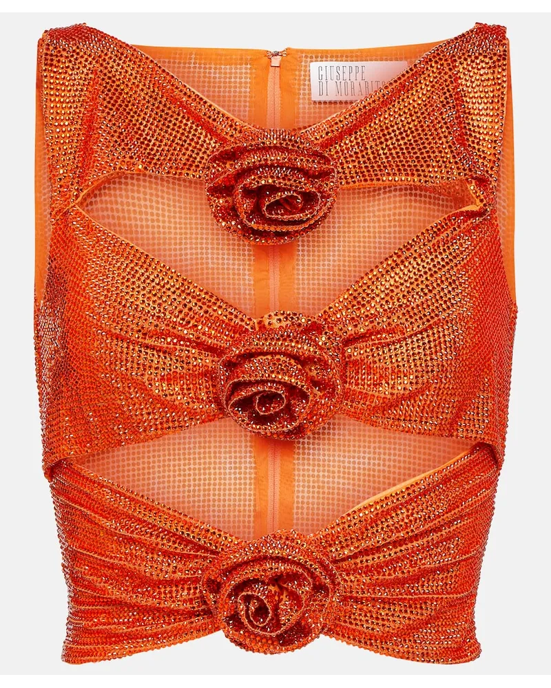 Giuseppe di Morabito Top cropped con cut-out Arancione