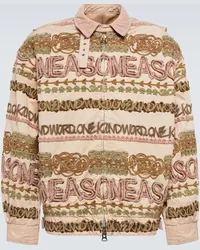 Sacai x Eric Haze - Giacca blouson Code in cotone Beige