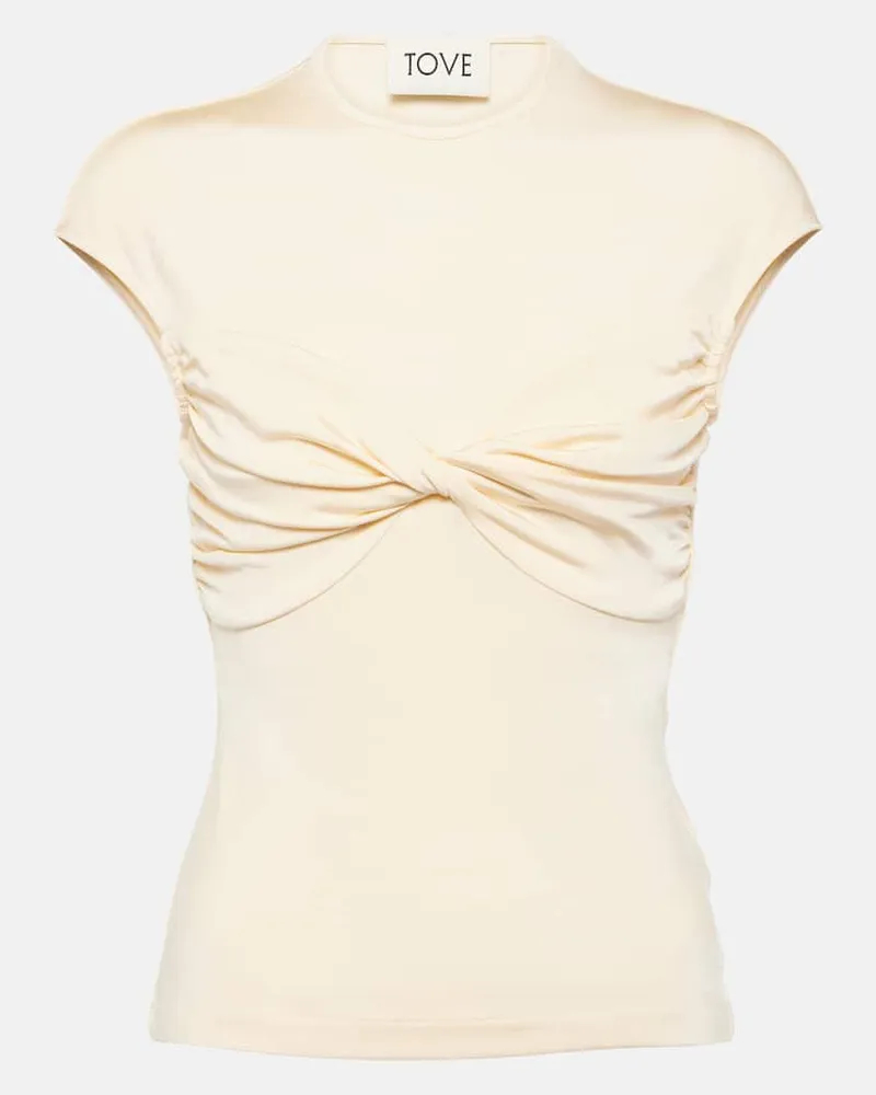 TOVE Top Paola in jersey Beige