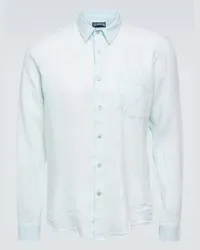 Vilebrequin Camicia Caroubis in lino Blu