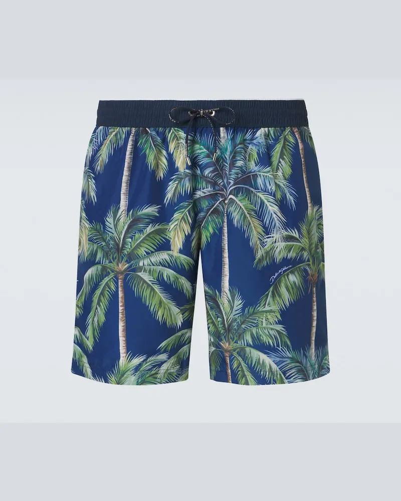 Dolce & Gabbana Costume da bagno con stampa Blu