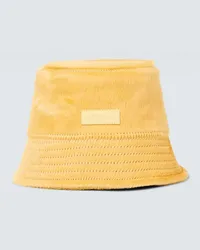 Jacquemus Cappello da pescatore Sperone in cavallino Giallo