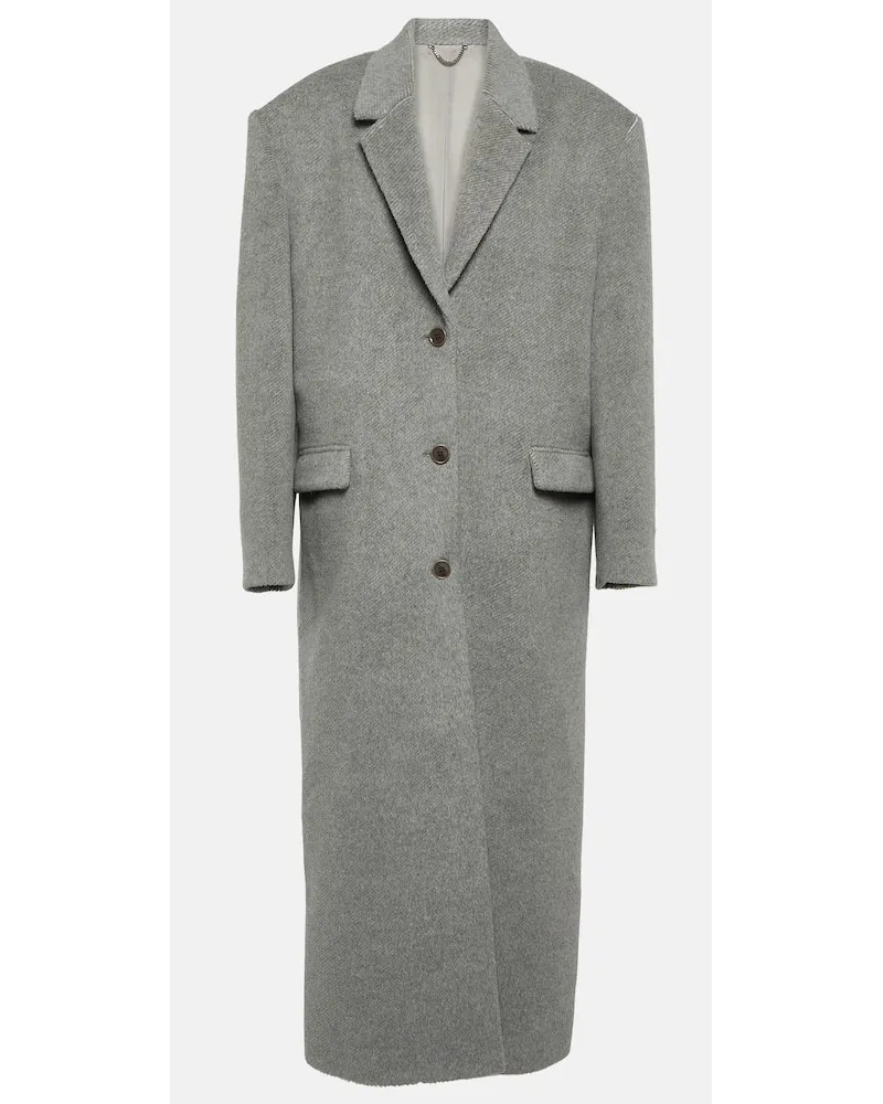 Magda Butrym Cappotto monopetto in alpaca e lana Grigio