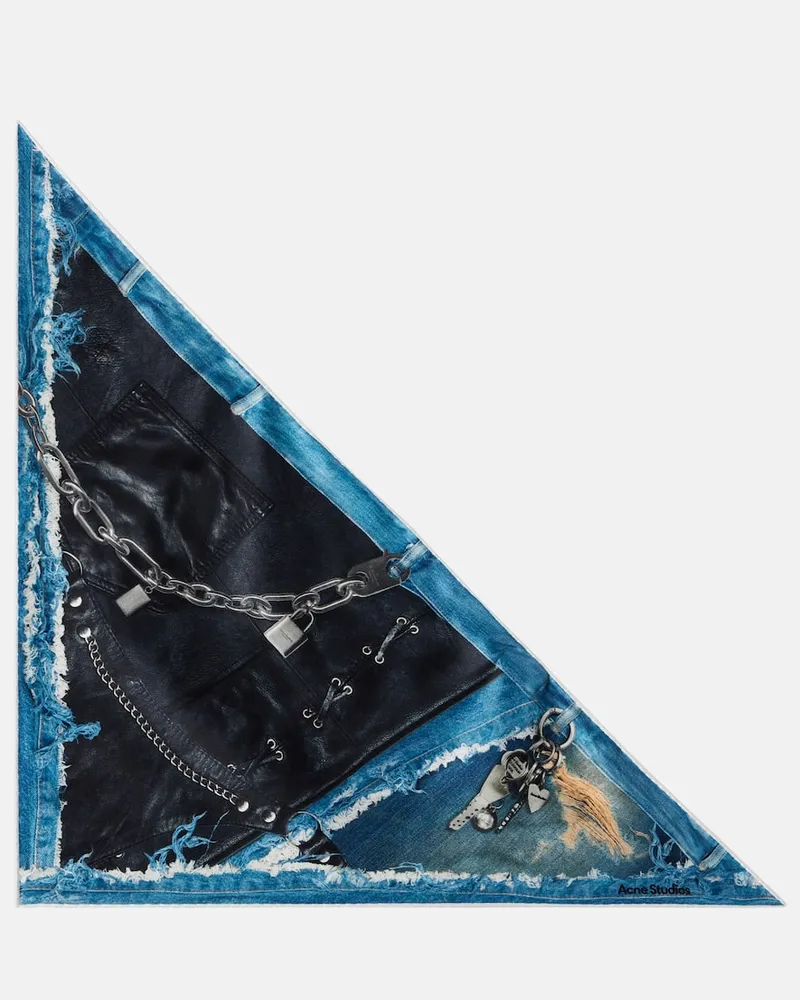 Acne Studios Foulard in seta Blu