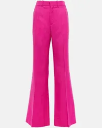 Chloé Chloé Pantaloni in misto lana a vita alta Rosa