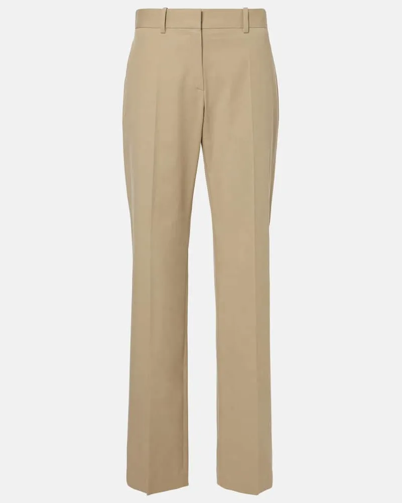 The Row Pantaloni regular Selvie in cotone Beige