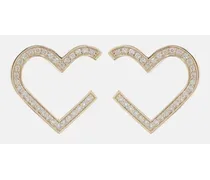 Orecchini Heart in oro 14kt con diamanti