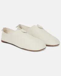 Loro Piana Slip-on Floaty in pelle Bianco