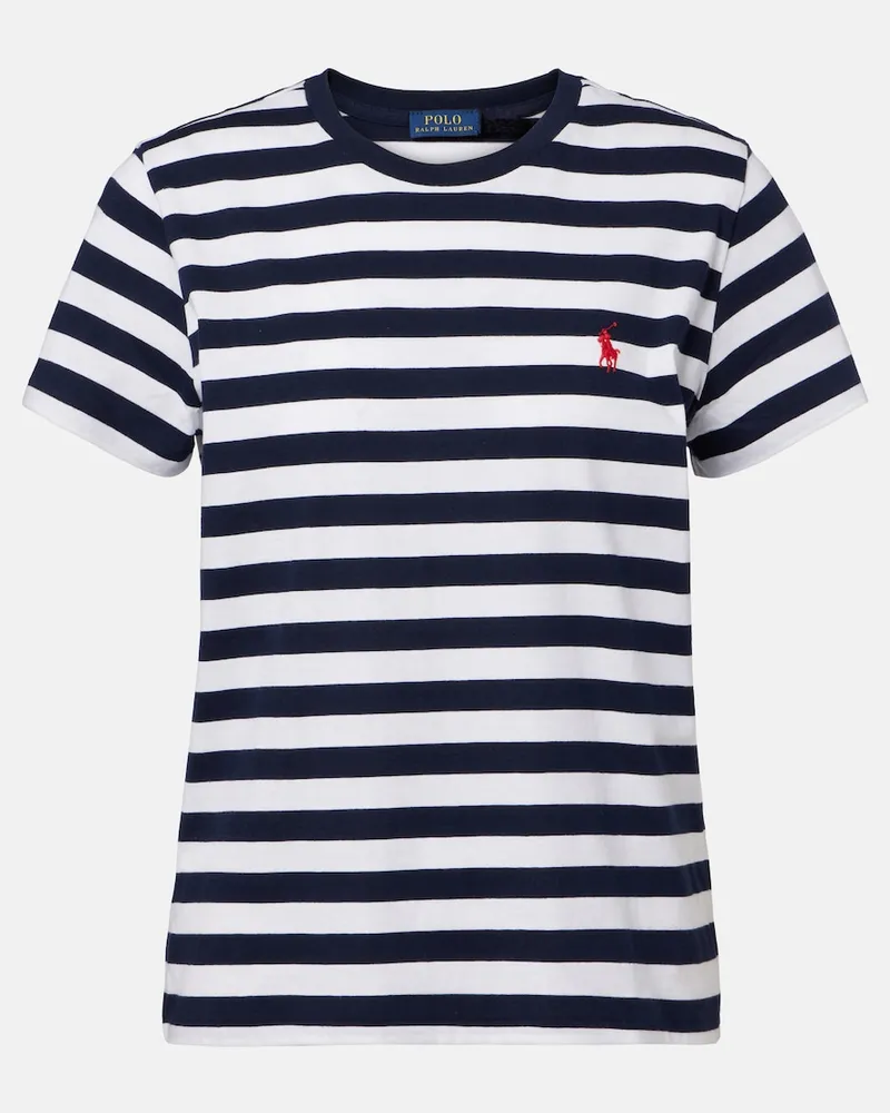 Ralph Lauren T-shirt in jersey di cotone a righe Blu