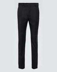 Incotex Pantaloni slim in lana vergine Blu