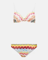 Missoni Bikini in maglia lamé a righe Multicolore