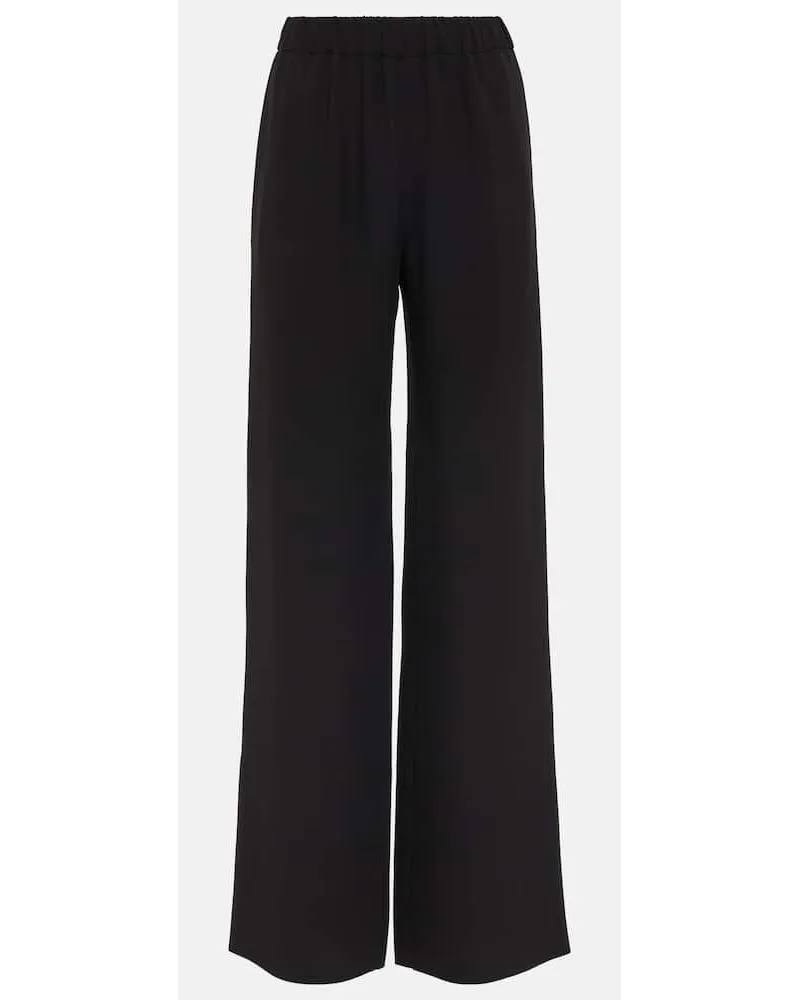 Valentino Garavani Pantaloni a gamba larga in seta Nero